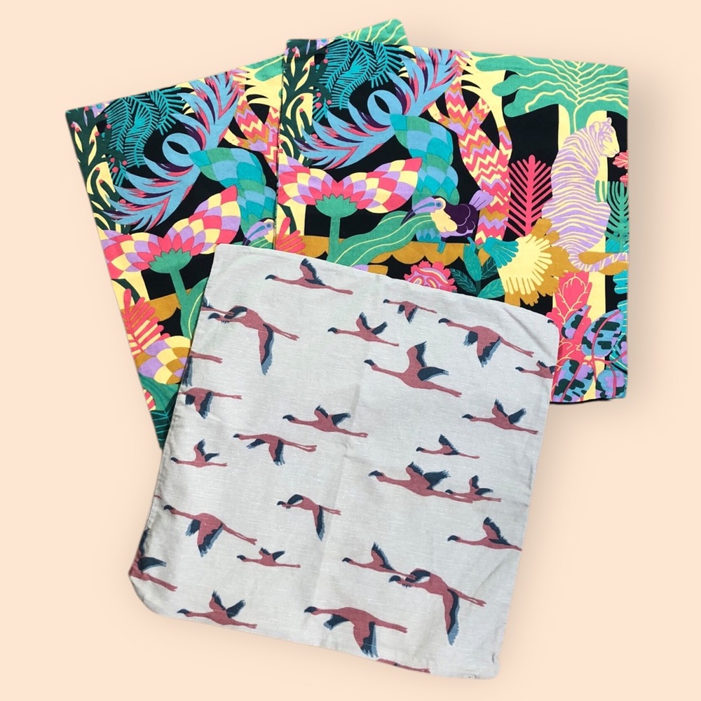 Patterned Fun IKEA Pillowcase Bundle Set of Three (3) Pillowcase Covers 50x50cm